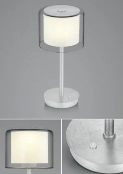elements by BANKAMP LED-Tischleuchte 1flg silberfarben