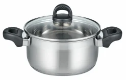 Elo Bratentopf m. Deckel 20cm silberfarben