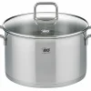 Elo Fleischtopf m. Deckel 24cm silberfarben