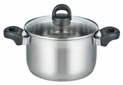 Elo Fleischtopf m. Deckel 20cm silberfarben