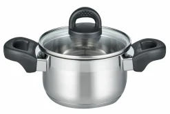 Elo Fleischtopf m. Deckel 14cm silberfarben