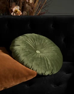 ESSENZA HOME Samt-Dekokissen grün