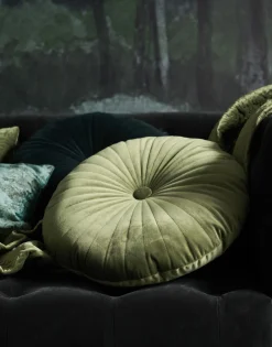 ESSENZA HOME Samt-Dekokissen grün