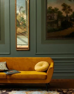 ESSENZA HOME Samt-Dekokissen gelb