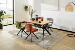 Esstisch ausziehbar beigeschwarz