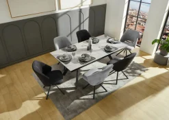 Esstisch ausziehbar grau