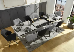 Esstisch ausziehbar grau