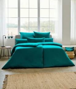 Estella Mako-Interl.-Jersey-Bettwäsche blau