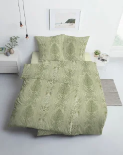 Estella Mako-Interl.-Jersey-Bettwäsche grün