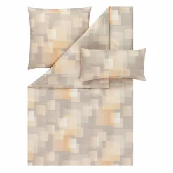 Estella Mako-Satin-Bettwäsche orange