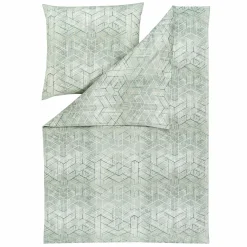 Estella Mako-Satin-Bettwäsche grün