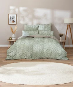 Estella Mako-Satin-Bettwäsche grün