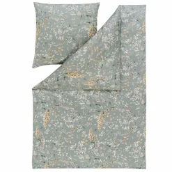 Estella Mako-Satin-Bettwäsche grün