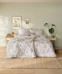 Estella Mako-Satin-Bettwäsche beige