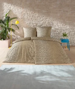 Estella Mako-Satin-Bettwäsche beige