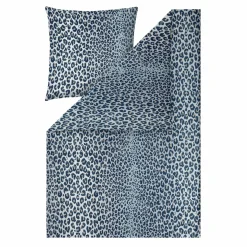 Estella Mako-Satin-Bettwäsche blau