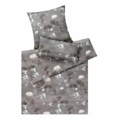 Estella Mako-Satin-Bettwäsche grau