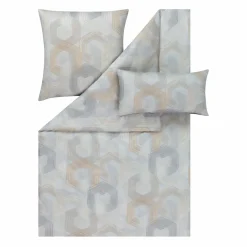 Estella Mako-Satin-Bettwäsche grau