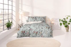 Estella Mako-Satin-Bettwäsche grün