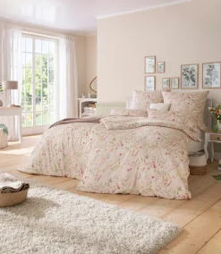 Estella Mako-Satin-Bettwäsche beige