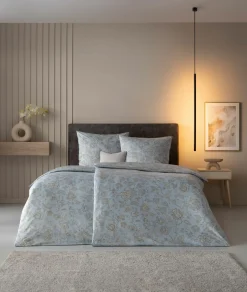 Estella Mako-Satin-Bettwäsche grau