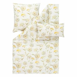 Estella Mako-Satin-Bettwäsche gelb