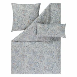 Estella Mako-Satin-Bettwäsche grau