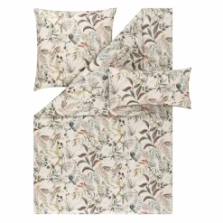 Estella Mako-Satin-Bettwäsche beige