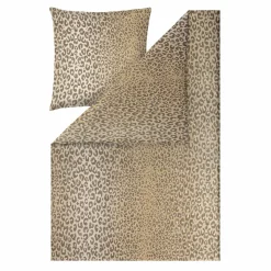 Estella Mako-Satin-Bettwäsche beige