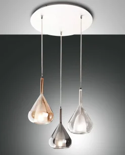 Fabas Luce Pendelleuchte 3flg weiß