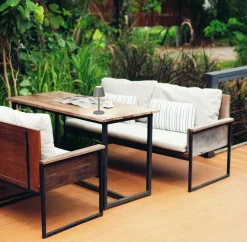 FH Lighting LED-Akku-Tischleuchte 1flg grau