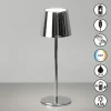 FH Lighting LED-Akku-Tischleuchte 1flg silberfarben