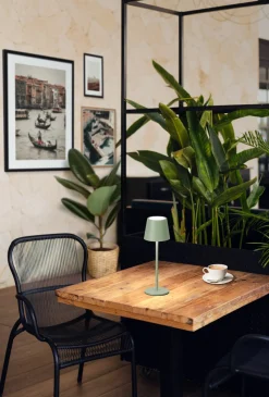 FH Lighting LED-Akku-Tischleuchte grün