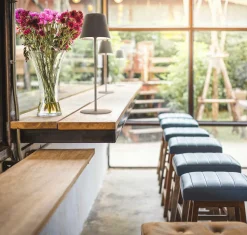 FH Lighting LED-Akku-Tischleuchte 1flg grau