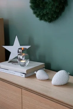 Fink Deko Zapfen 11cm weiß