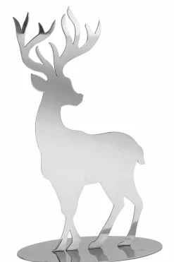 Fink Dekofigur Hirsch 10cm silberfarben