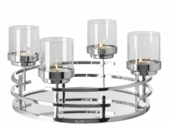 Fink Dekokranz 4flg. 42cm silberfarben