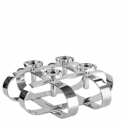 Fink Dekokranz 4flg. 49cm silberfarben