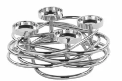 Fink Dekokranz 4flg. 26cm silberfarben