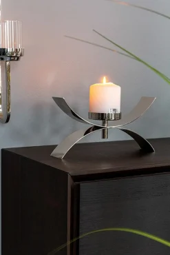 Fink Kerzenleuchter 28cm silberfarben