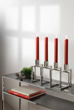 Fink Kerzenleuchter 4flg. 40cm silberfarben