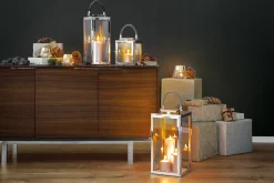 Fink Laterne 23cm grau