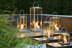 Fink Laterne 43cm grau