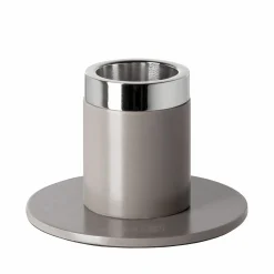 Fink Leuchter 8cm silberfarbenbraun