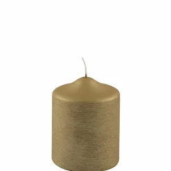 Fink Stumpenkerze 10cm goldfarben