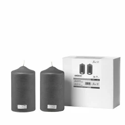 Fink Stumpenkerze 15cm grau