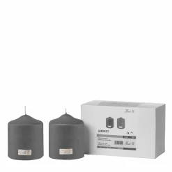 Fink Stumpenkerze 10cm grau