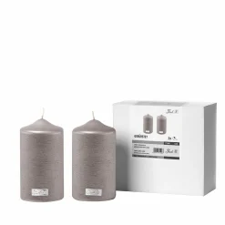 Fink Stumpenkerze 15cm grau