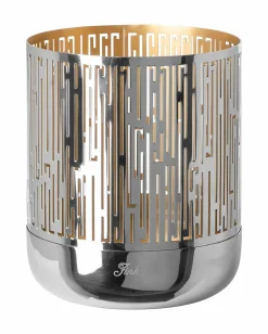 Fink Windlicht 15,5cm goldfarbensilberfarben