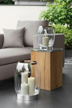 Fink Windlicht 39cm silberfarben